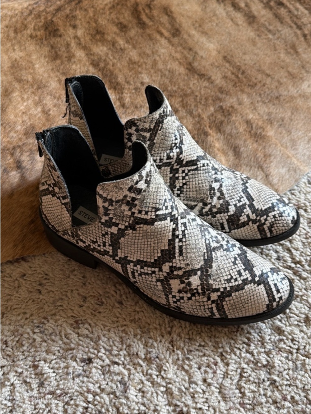 Snake Print Booties
